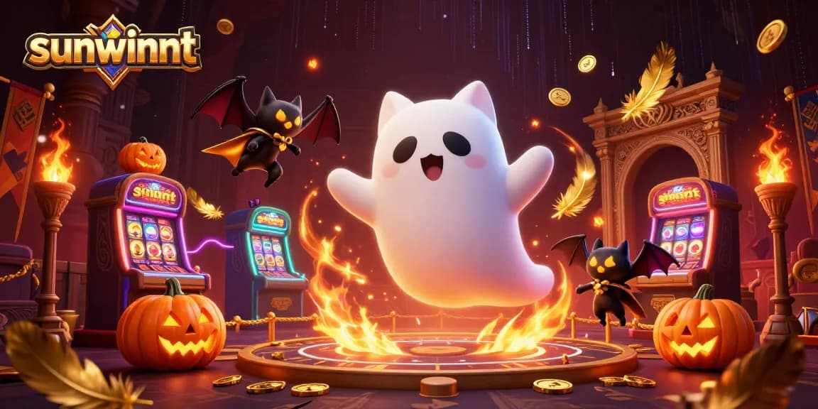 Experience the haunted thrill of sunwinnt with our ghostly cat and vibrant casino action.