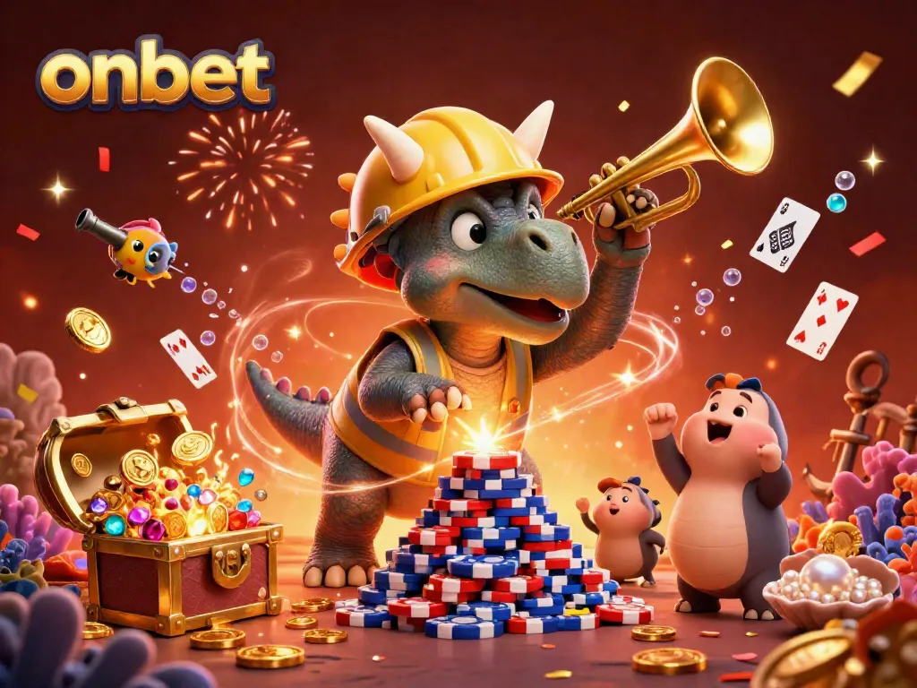 Engage in thrilling casino action with onbet as colorful characters explore a vibrant gaming world.