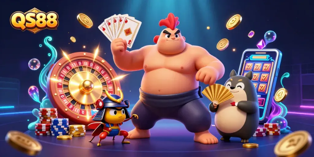 Experience thrilling gameplay with QS88's dynamic casinos featuring exhilarating characters and vibrant game elements.