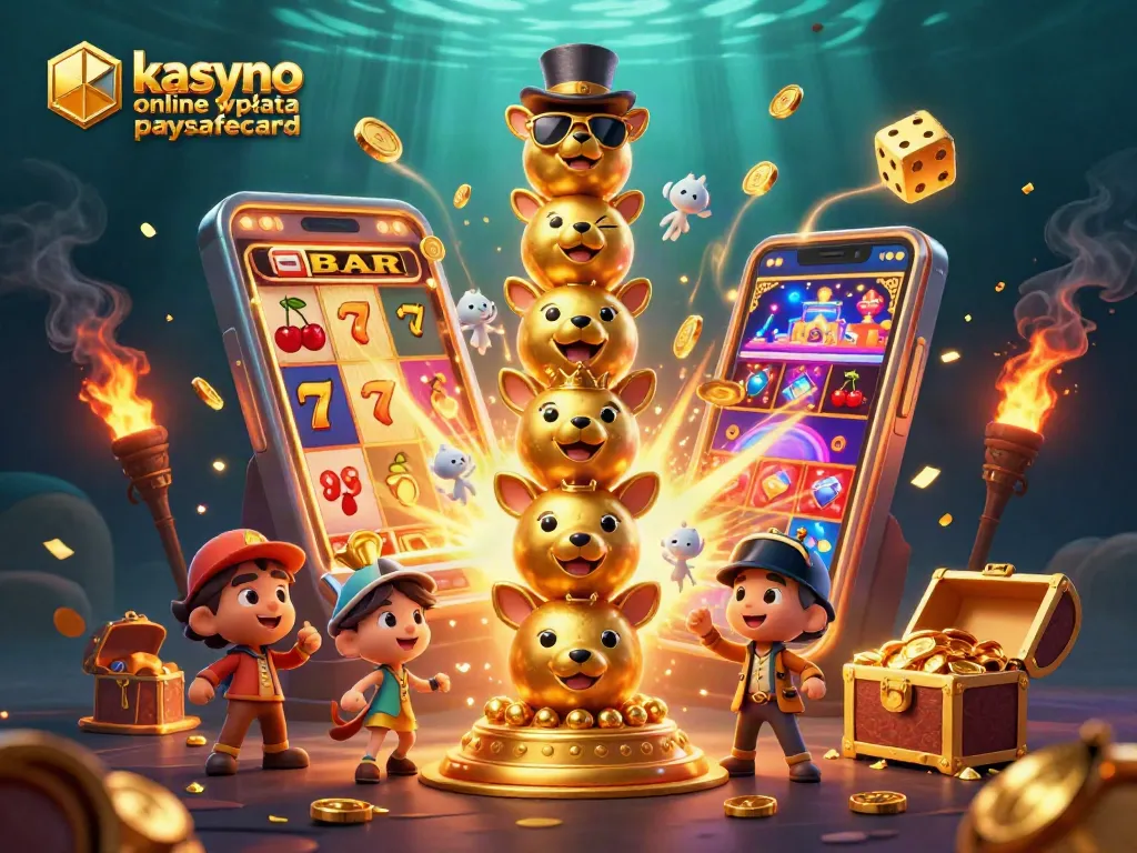 Engage with kasyno online wpłata paysafecard through dynamic gaming scenes filled with vibrant slot machines and golden treasures.