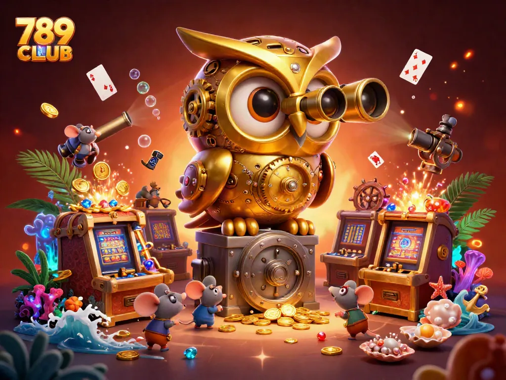 Engage with the vibrant 789CLUB casino game scene featuring charming characters amidst dynamic action.