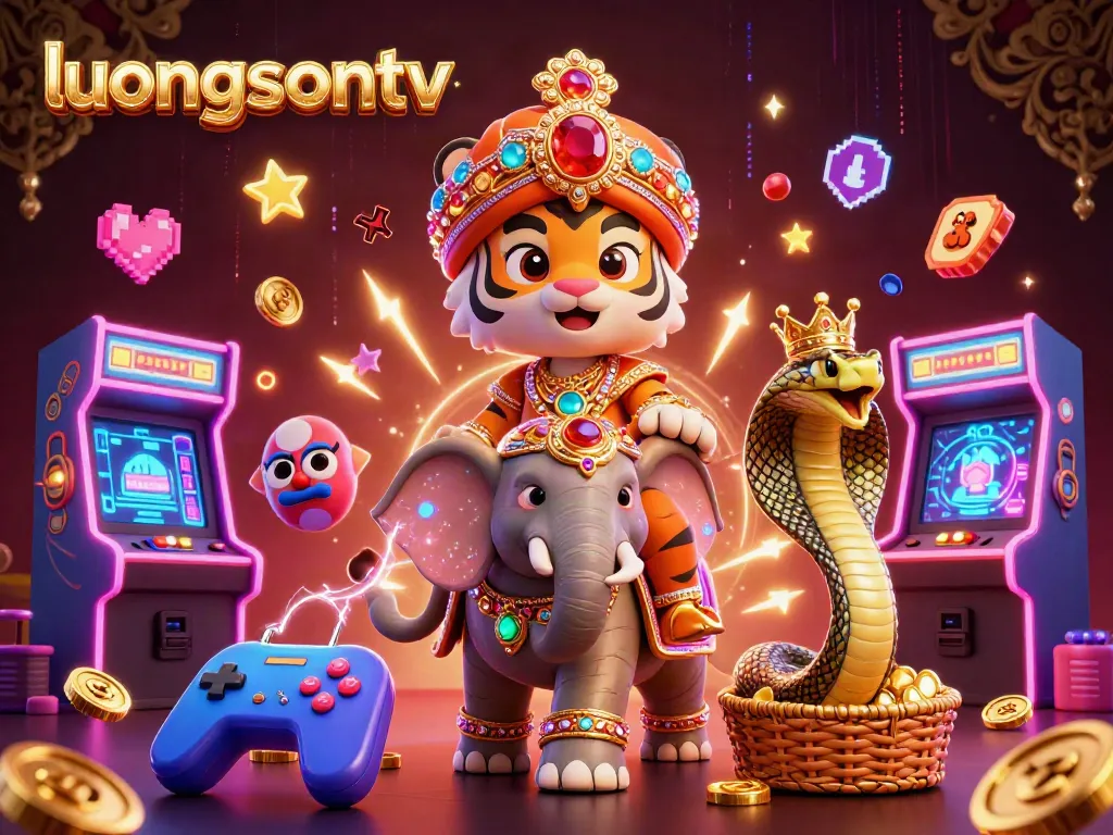 Experience thrilling gameplay with luongsontv showcasing vibrant, high-energy casino elements and characters.