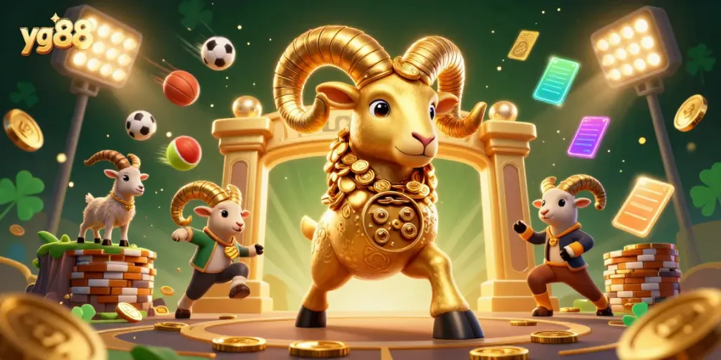 Experience the excitement of yg88 casino with engaging games and rewards in a vibrant 3D scene.