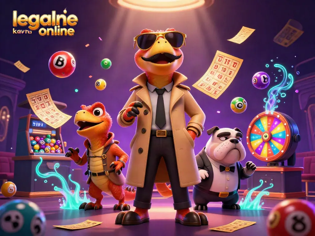 Experience legalne kasyna online with colorful lottery balls and animated casino elements