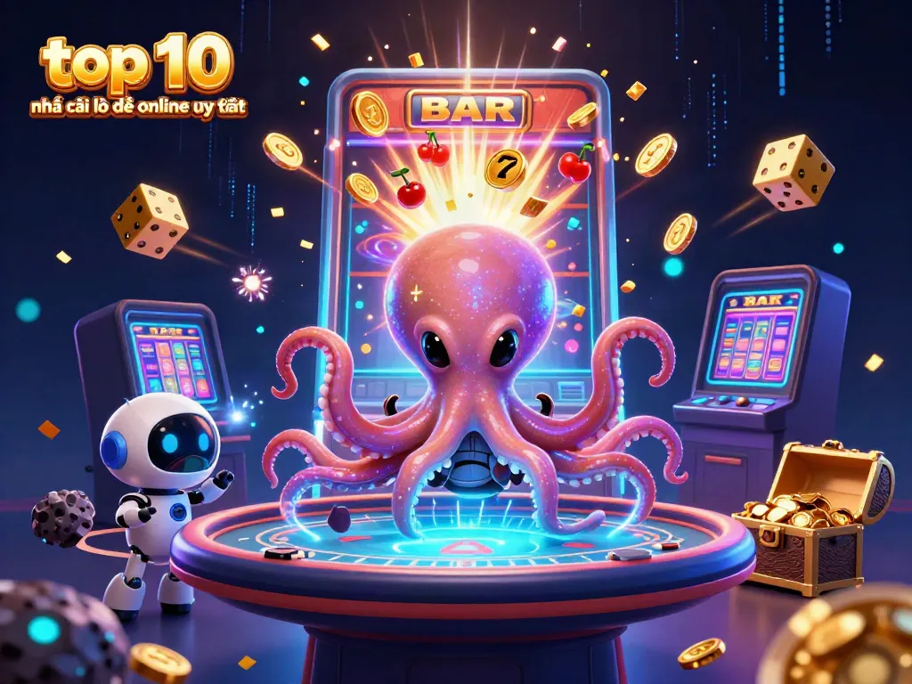 Play at the top 10 nhà cái lô đề online uy tín with vibrant illustrations of gambling activities.