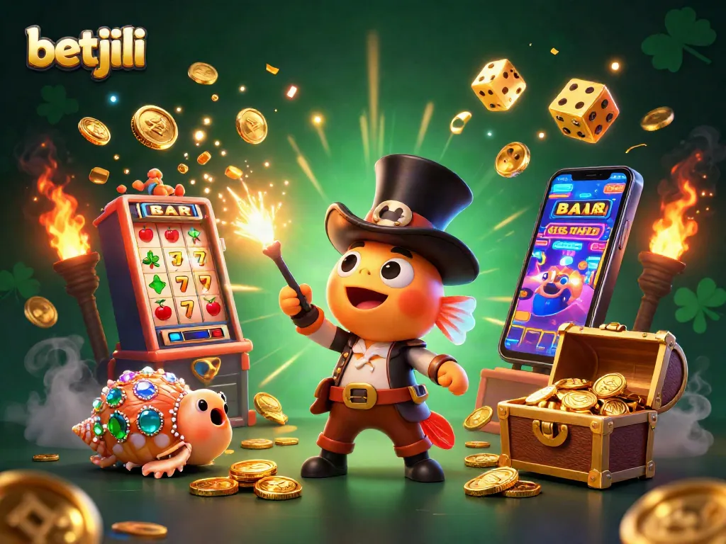 Engage with betjili's thrilling casino experience featuring rich 3D illustrations of games and treasures.