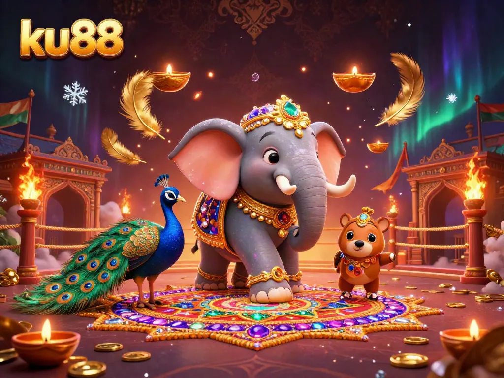 ku88 offers vibrant 3D gameplay with dynamic casino elements and festive themes.