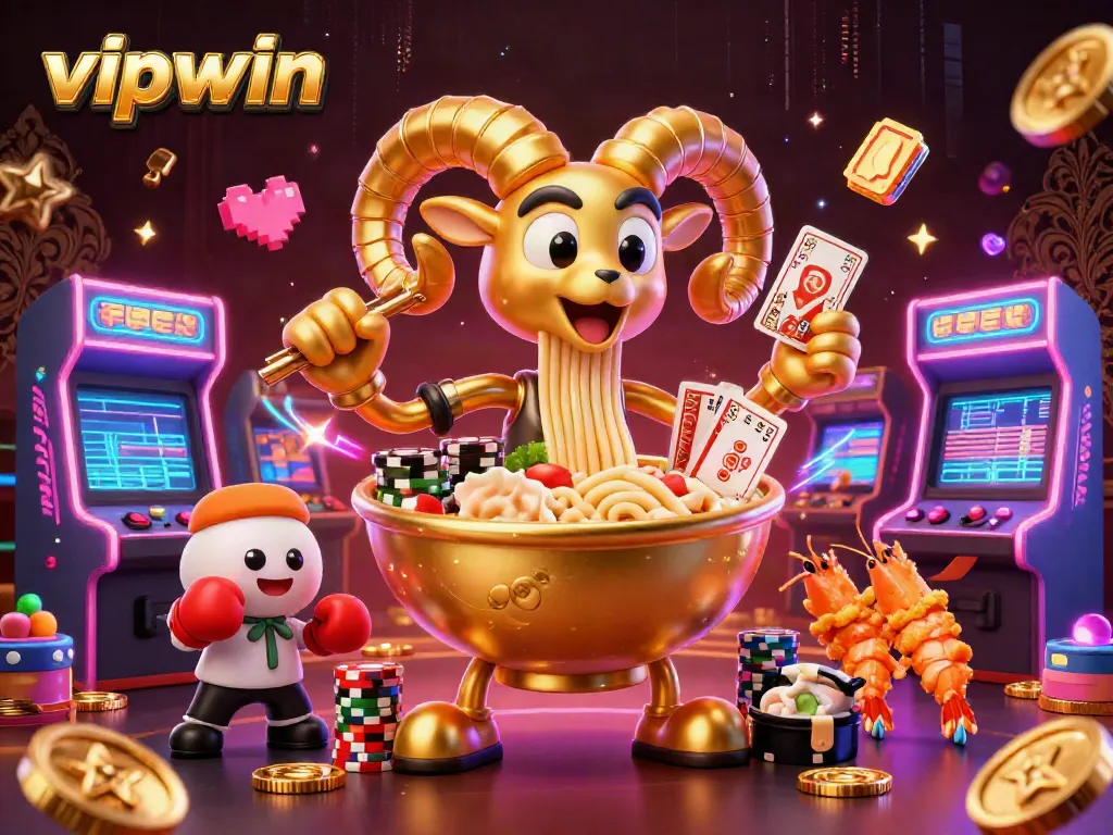 Engage in thrilling card games with vipwin's vibrant 3D casino illustration featuring dynamic characters.