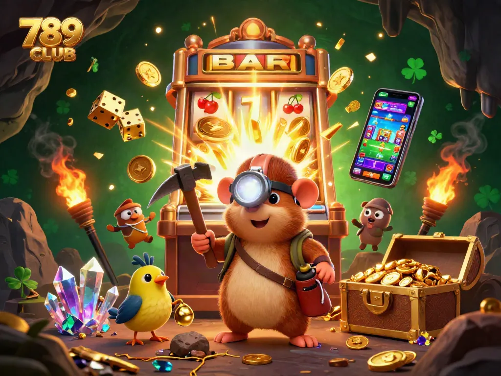Engage with the thrilling 789CLUB gaming adventure illustrated in a vibrant 3D scene.