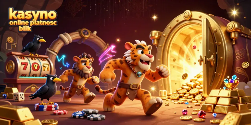 Experience high-energy gaming at kasyno online platnosc blik with vibrant characters and treasure.