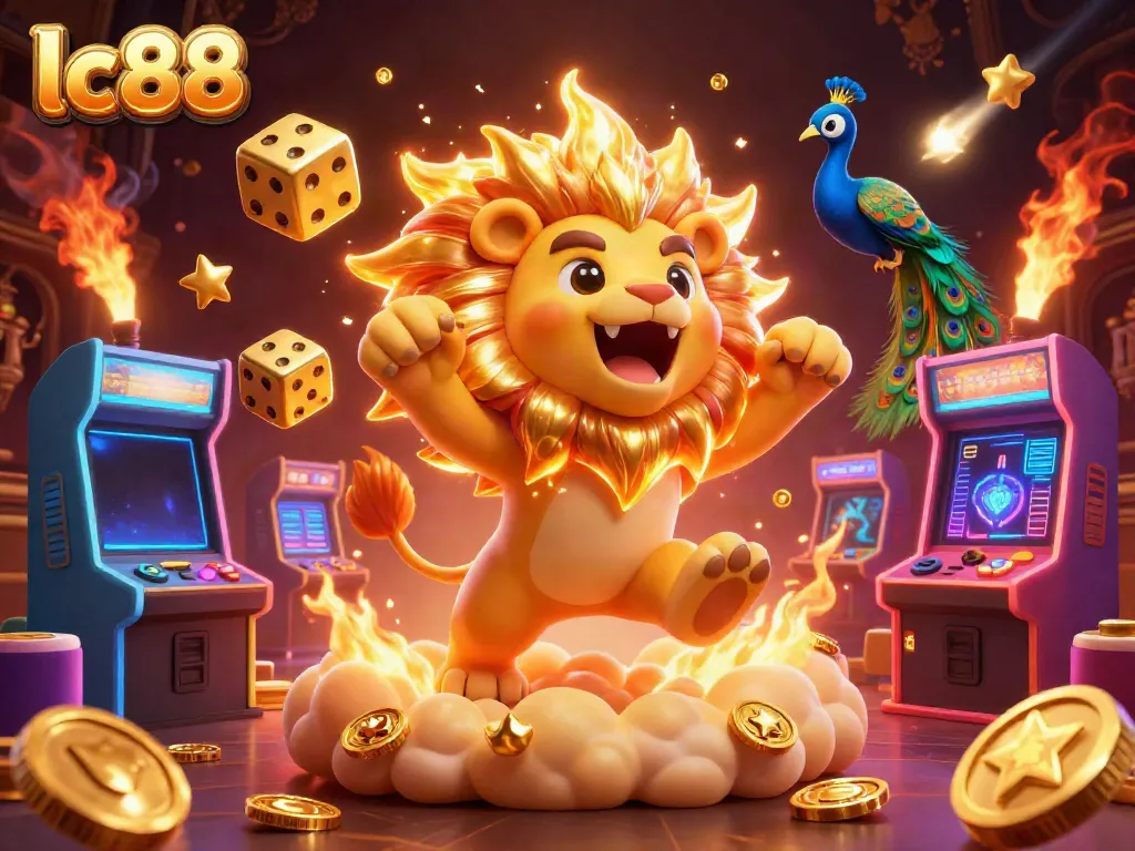 Experience winning excitement with lc88 as a roaring lion and cosmic dice ignite the casino universe.