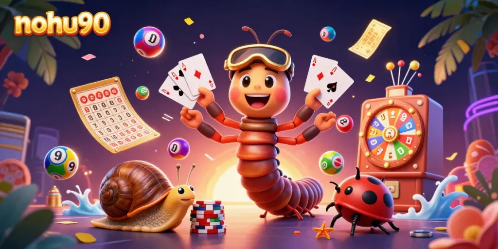Experience nohu90's vibrant casino atmosphere with animated characters and exciting game elements.