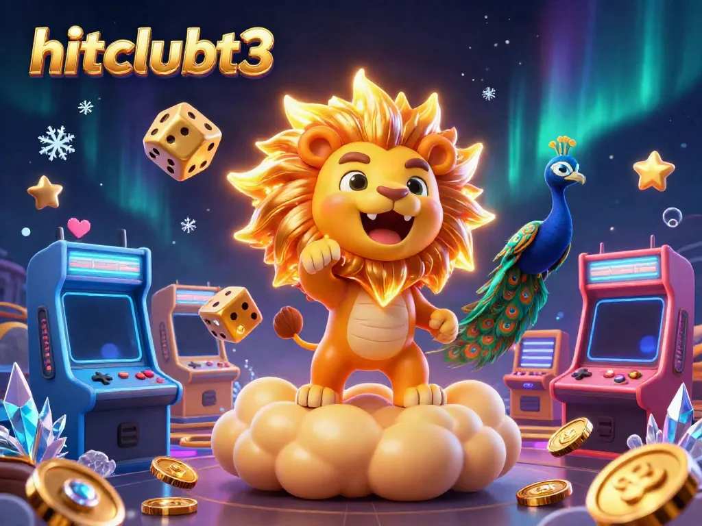 Experience thrilling gameplay action with hitclubt3 in a vibrant casino-themed illustration.